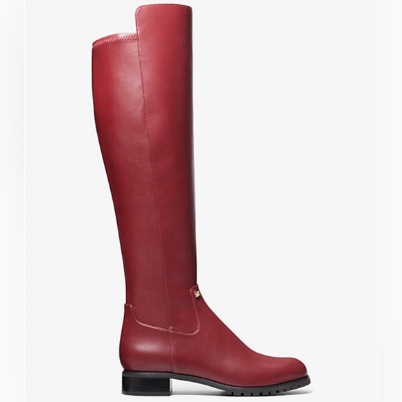 Micheal Kors Dark Cherry Britt Riding Boot - Picture 2 of 4